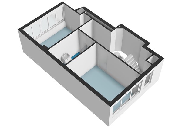Floorplan - Bakhuis Roozenboomstraat 22, 2313 RD Leiden